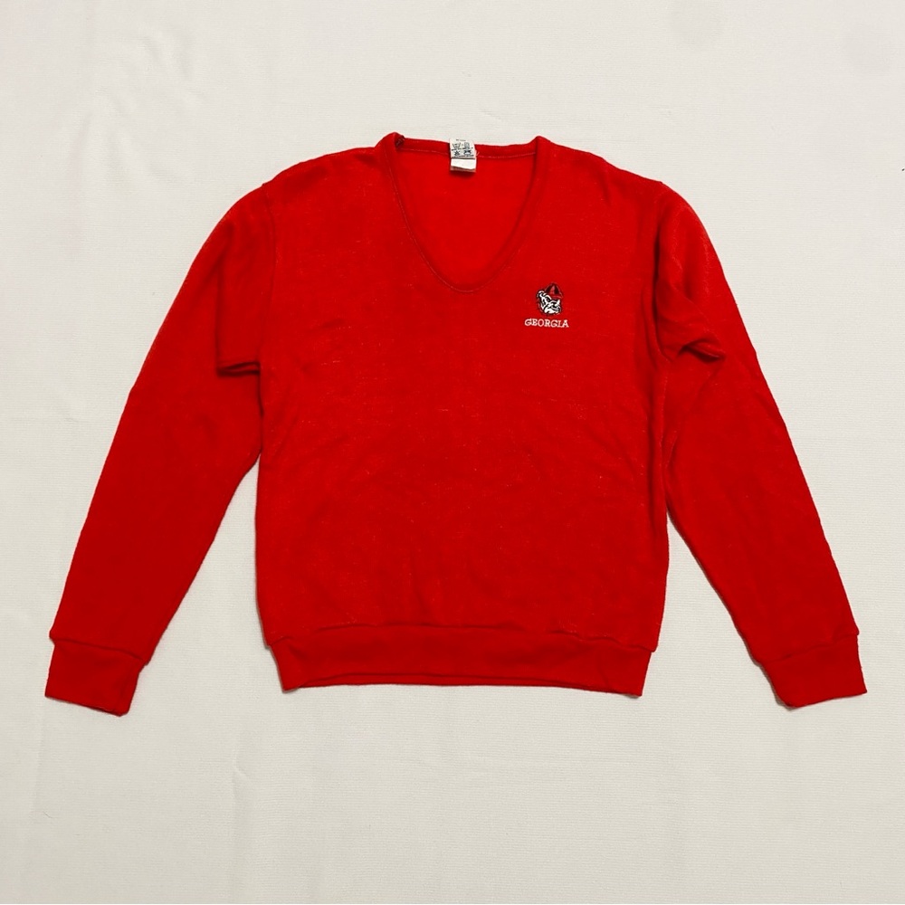 Vintage 80s Artex Georgia Bulldogs UGA Red Sweater